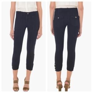Veronica Beard | Women’s Field Cargo Pant Black Jogger Ankle Snap Jeans Casual 4
